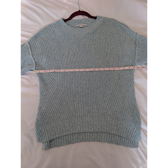 American Eagle Light Blue Crewneck Raglan Sleeve Knit Sweater Women's Size XS - Picture 8 of 11